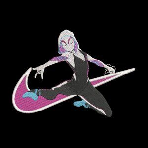 Nike Ghost Spider Woman HOODIE Embroidered Adult Sweatshirt Marvel Gwen